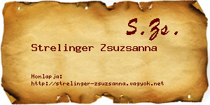 Strelinger Zsuzsanna névjegykártya