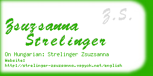 zsuzsanna strelinger business card